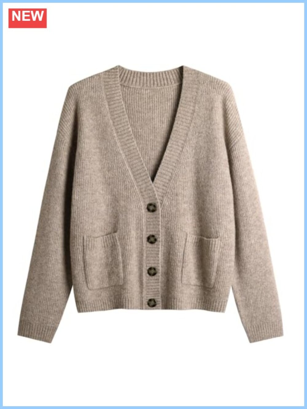 Womens Cable Knit Cardigan Open Front Long Sleeve V Neck Button Down Sweater